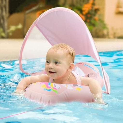 Bouée bébé avec pare soleil intégré