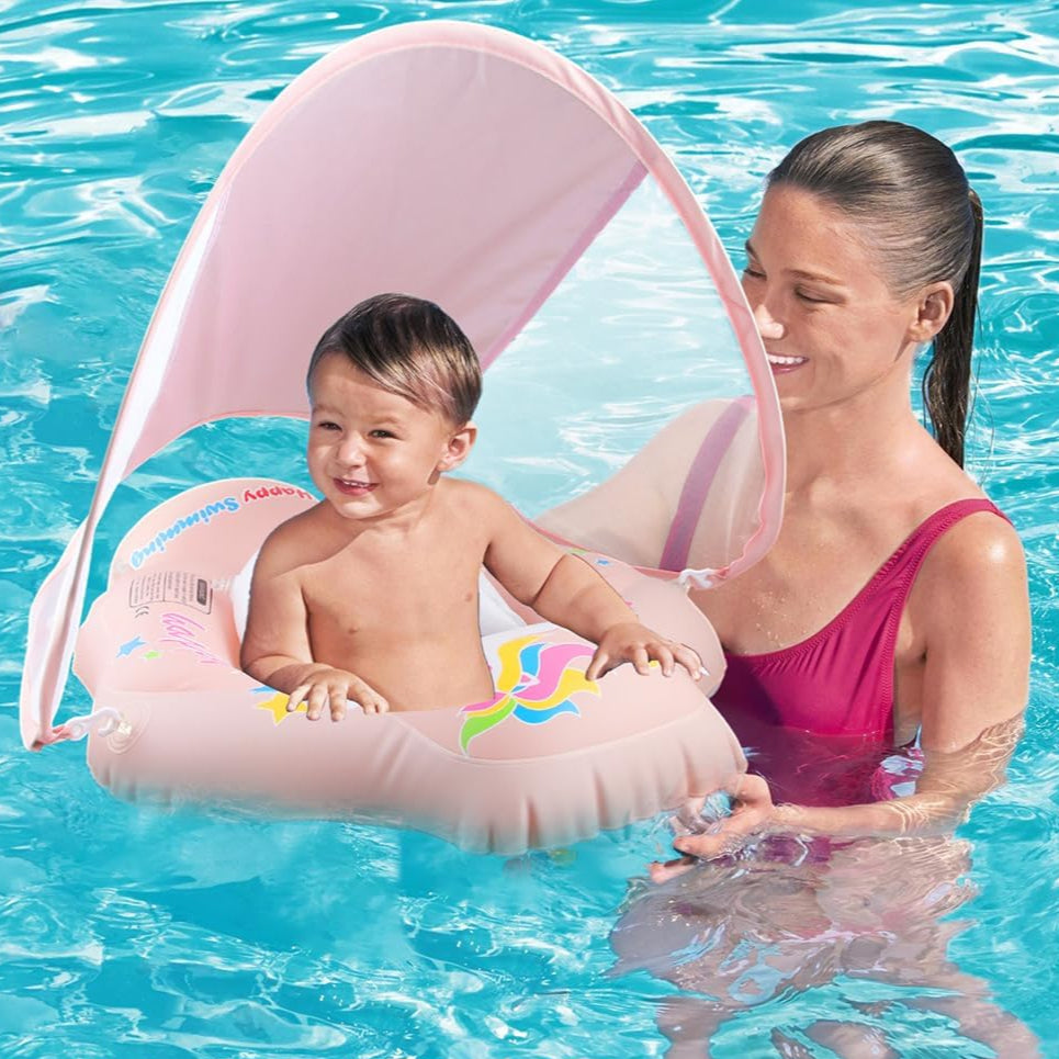 Bouée bébé avec pare soleil intégré