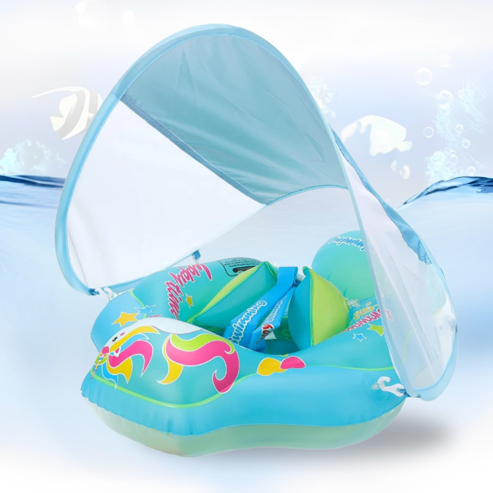 Bouée bébé avec pare soleil intégré