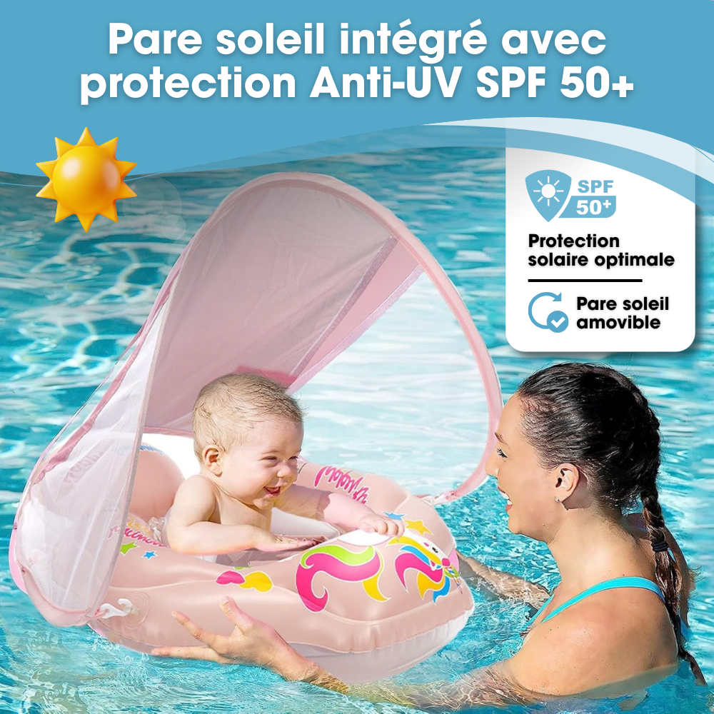 Bouée bébé avec pare soleil intégré