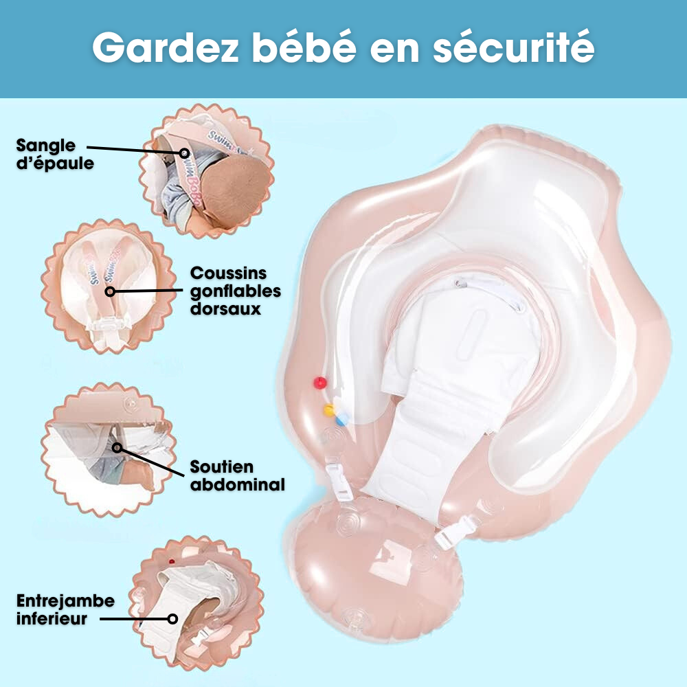 Bouée bébé avec pare soleil intégré