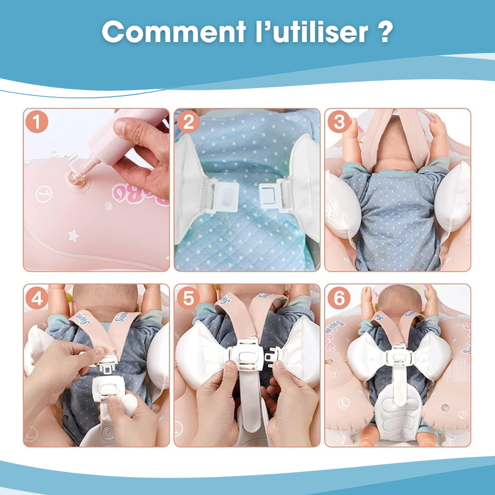 Bouée bébé avec pare soleil intégré